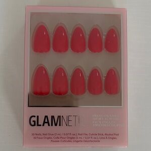 Glamnetic Firey Red Short Almond Press-On Nails